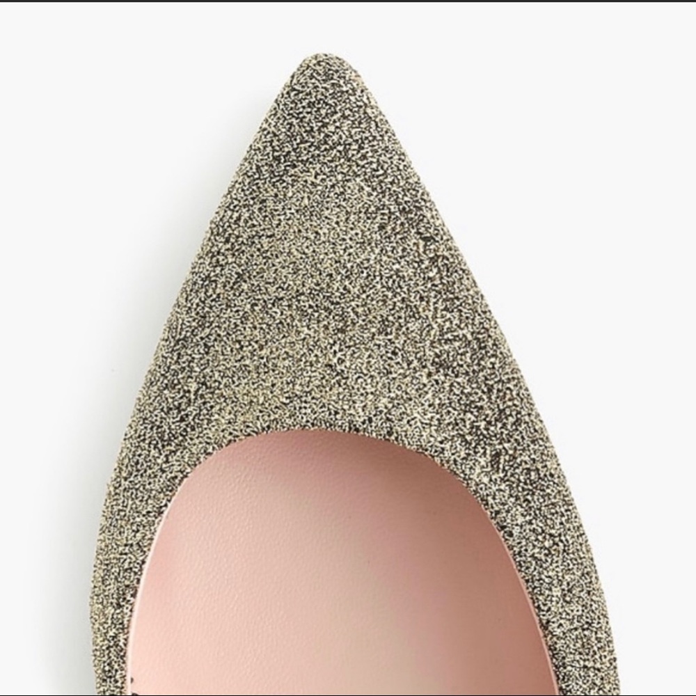 J Crew Gold  Italian “Colette   Pointed toed heel ❤️